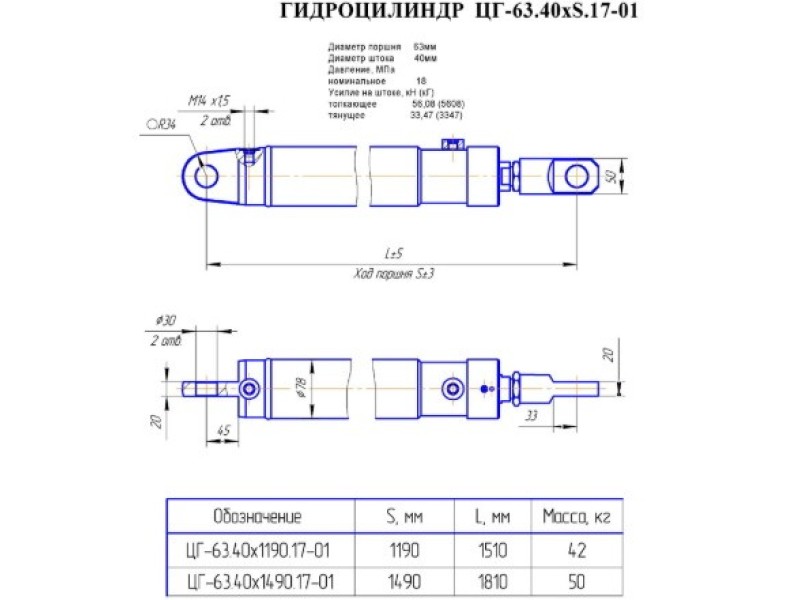 ЦГ-63.40х1490.17-01